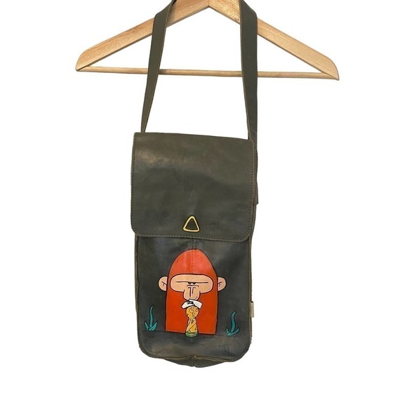 Leather Suede Wine Bag by VINTIUM Funny Wine Bag 02 Bottle Size - Picture 1 of 9